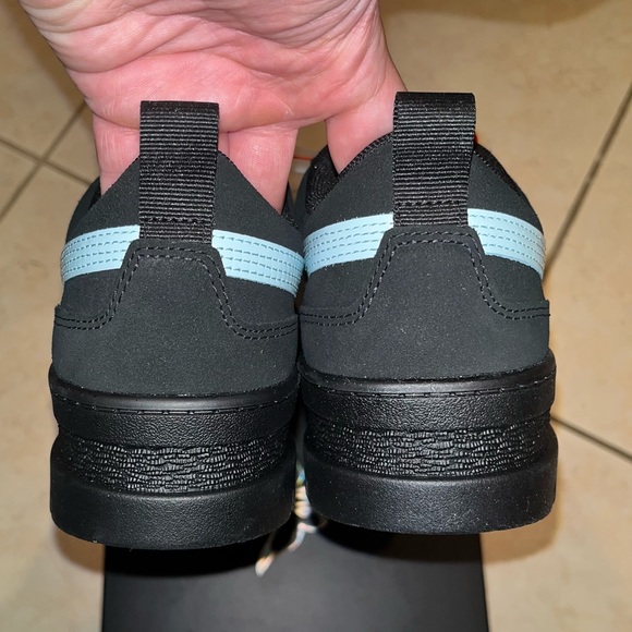 Puma Dua Lipa Platform WMNS Mayze Suede Black Blue Glow Sneakers - Picture 4 of 9